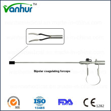 Laparoscopic Instruments Bipolar Coagulating Forceps, spring Handle